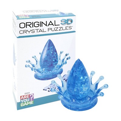 Blue Crystal Water Crown 3D Puzzle with 42 Pieces