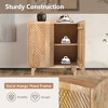 Gulches Rustic Natural Wood Accent Cabinet with Fluted Design, Adjustable Shelf, Two Doors - 4 of 4
