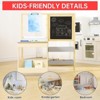 Children's art table and chair set, wooden easel, double-sided blackboard and whiteboard, with storage function, suitable for children's activities - 4 of 4