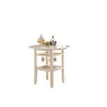 Tartys Counter Height Drop Leaf Dining Table Wood/Cream - Acme Furniture