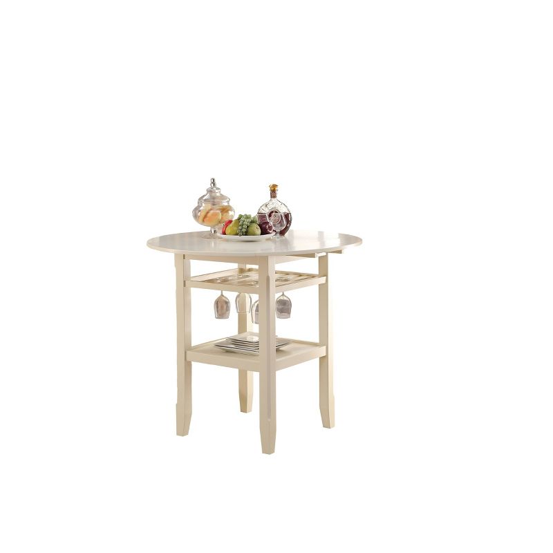 Tartys Counter Height Drop Leaf Dining Table Wood/Cream - Acme Furniture, 1 of 5