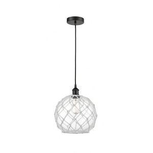 Farmhouse Rope - 1 Light Mini Pendant In Industrial Style-12.75 Inches Tall and 10 Inches Wide - 1 of 1