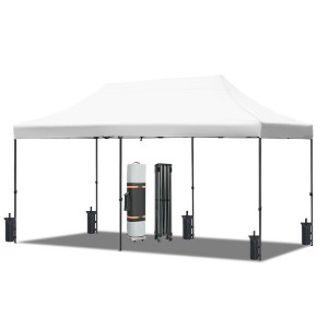 10x20 FT Pop Up Canopy Tent, Commercial Instant Canopy with 6 Sidewalls & 6 Sandbags, Adjustable Party Gazebo for Camping Wedding Gatherings - 1 of 4
