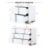 Grungis Wooden Dressers with Storage,Mirrored Bedside Table with Metal Handle and 2 Drawers for Living Room,Hallway - 3 of 4