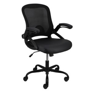Elama Mid Back Adjustable Mesh and Fabric Office Chair in Black - 1 of 4