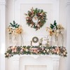 16ft Rose Gold Christmas Flower Vine - Christmas Decoration, Rose Gold Finish, Pine Cones, Silk Christmas Flowers, Electroplated Christmas Balls - 3 of 4