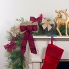 Northlight Buffalo Plaid and Burlap 2-Loop Christmas Bow Decorations - 5.5" - Pack of 6 - 2 of 4