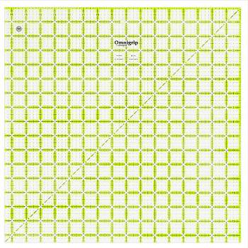 Omnigrid 16-1/2" x 16-1/2" Non-Slip Square Quilting Ruler