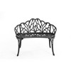 Vynxaria Butterfly Design Patio Bench - Perfect for Decks and Gardens, 33.80'' W x 22.40'' D x 34.60'' H - 3 of 4
