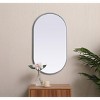 Elegant Lighting Metal Frame Oval Mirror 20x36 Inch in Silver - 4 of 4