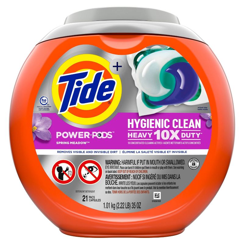 Tide Spring Meadow Hygienic Clean Heavy Duty Power Pods Laundry Detergent Soap Pacs, 1 of 15