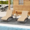 WestinTrends All Weather Wicker Outdoor Patio Chaise Lounge with Cushion (Set of 2) - 2 of 4
