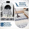 Acekool Floral Farmhouse Rug - 5x7 Non-Slip Washable Carpet in Blue - 4 of 4