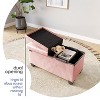 StorageBud Storage Ottoman for Bedroom End of Bed, Faux Leather Storage Bench, Large Storage Ottoman Bench, Entryway Bench with Storage - 2 of 4
