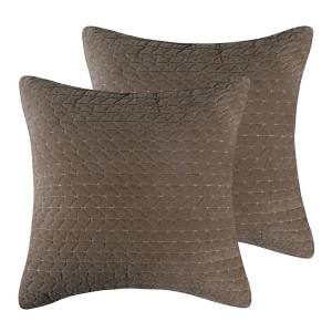 Velvet Stitch Euro Sham Set of 2 - Levtex Home - 1 of 4