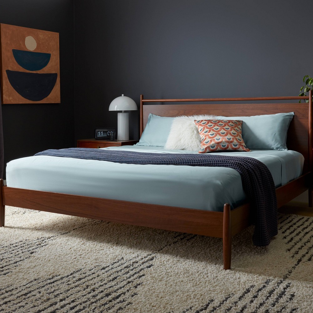 Photos - Bed Linen Tempur-Pedic Queen 400 Thread Count Cool Luxury Sheet Set Blue
