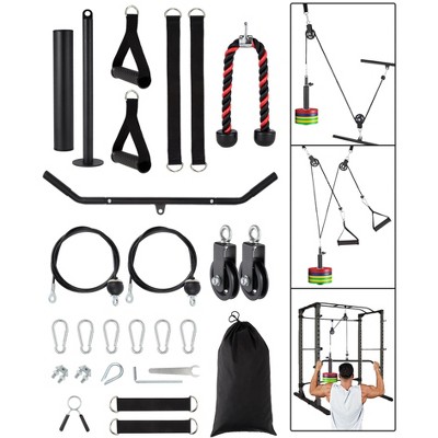 Pulley System for Home Gym, LAT Pulldown Cable Machine Pulley Attachment for Triceps, Biceps Curl, Back, Forearm, Shoulder Home Gym Equipment