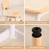 Kids Table and 4 Chairs Set with Graffiti Desktop and Non-Slip Legs, Height Adjustable Toddler Table and Chairs Set, Children Activity Table - 2 of 4