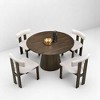 Set of 2 Wooden Dining Chairs with Upholstery, Modern Kitchen Side Chairs with Open Back, Farmhouse Wooden Side Chairs for Dining Room, Kitchen - 2 of 4
