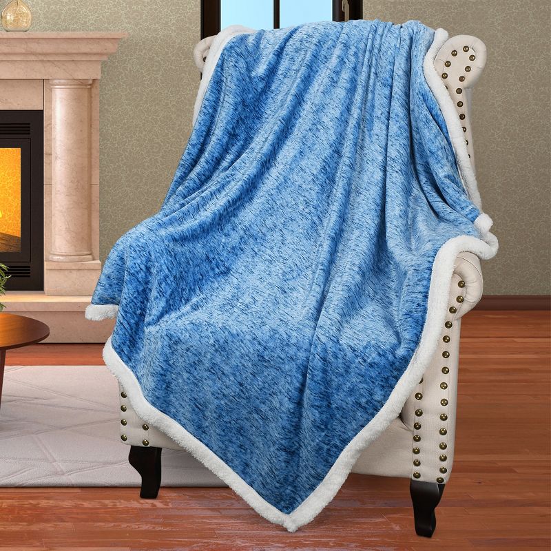 Catalonia Fleece Throw Blanket, Super Soft Fluffy Fuzzy Comfy Velvet Plush Fleece TV Blankets and Throws for Sofa, 50x60 inches, Melange, 1 of 7