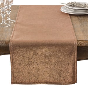 Copper Solid Table Runner - Saro Lifestyle, Brown
