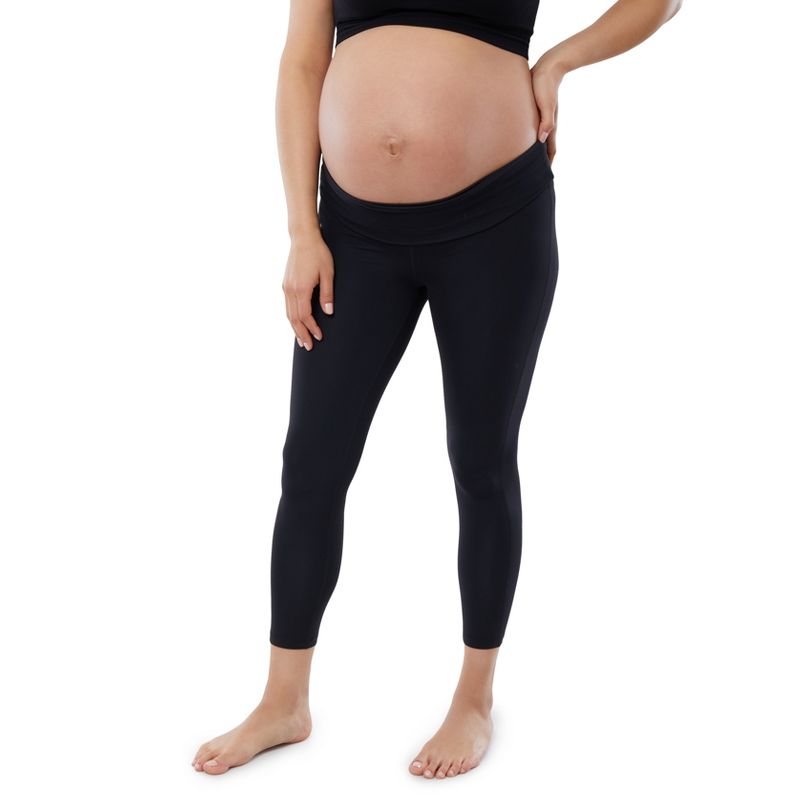 Ingrid & Isabel Basics Maternity Legging with Fold Down Panel Bundle 2 Pack, 3 of 7