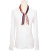 INSPIRE CHIC Women Contrast Color Retro Printed Square Satin Bandanas Neck Scarves 1Pc - 2 of 4