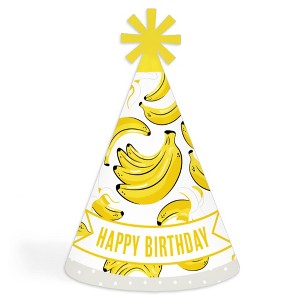 Big Dot of Happiness Let’s Go Bananas - Cone Happy Birthday Party Hats for Kids and Adults - Set of 8 (Standard Size) - 1 of 4