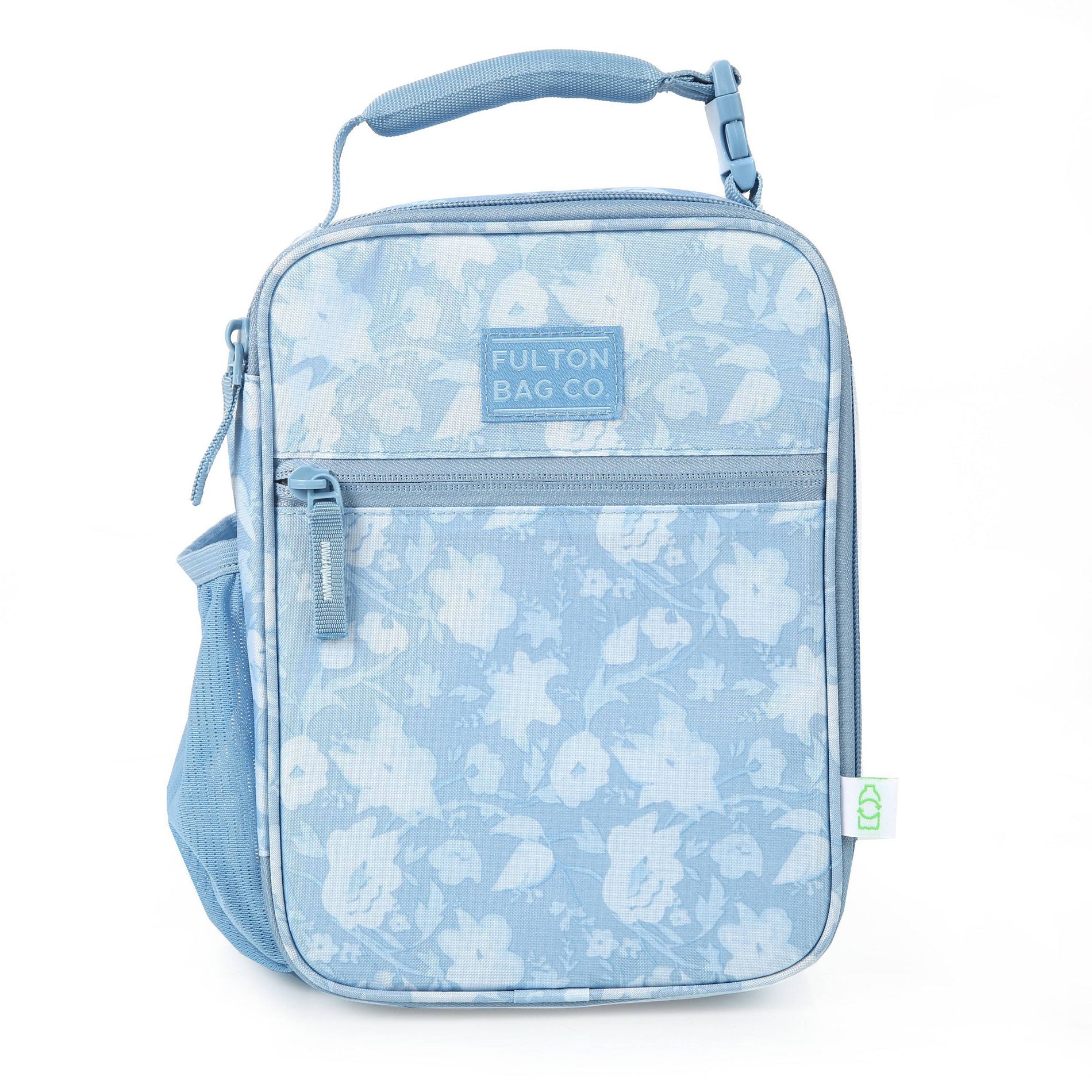 Fulton Bag Co. Upright Lunch Bag - Powder Blue Floral