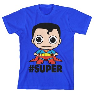 Superman DCO Toyetic #Super Youth Royal Blue Graphic Tee - 1 of 2