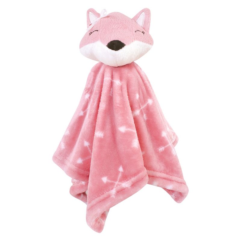 Hudson Baby Infant Girl Animal Face Security Blanket, Woodland, One Size, 5 of 7