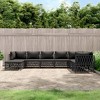 vidaXL Anthracite Stylish Patio Lounge Set, Modern Woven Fabric & Sturdy Steel Frame, with Comfy Cushions, Easy-to-Move Modular Design - 2 of 4