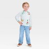 Toddler Boys' Disney Mickey Mouse Collar Quarter Zip Fleece Pullover Top - Off-White - image 4 of 4