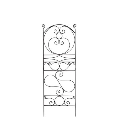 65.5" Tall Ferro Firenze Garden Trellis Roman Bronze Powder Coat Finish - Achla Designs