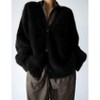 Fuzzy Cardigans for Women Slouchy V Neck Long Sleeve Button Down Oversized Casual Furry Sweater 2025 - 3 of 4