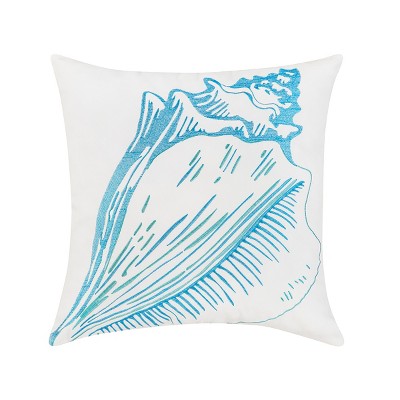 C&F Home 18" x 18" Conch Shell Indoor / Outdoor Embroidered Throw Pillow