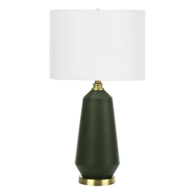 Monarch Specialties Lighting 26inchH Table Lamp Green Ceramic Ivory / Cream Shade Contemporary