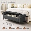 Arceso Storage Bench,50” Queen Linen Tufted Button End of Bed Bench, Upholstered Bedroom Bench,Ottoman Bench for End of Bed Living Room, Entryway - 4 of 4