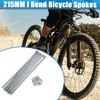 Unique Bargains J Bend Bicycle Steel Cycle Spokes with Nipples 200mm 7.87" Silver Tone 36 Pcs - 2 of 4