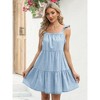 Imily Bela Womens Strappy Denim Dress with Ruffles Summer Vacation Dress - 4 of 4