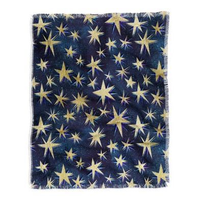 50"x60" Schatzi Brown Starry Galaxy Woven Throw Blanket Blue/Yellow - Deny Designs