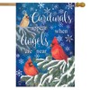 Briarwood Lane Cardinals Appear Winter House Flag Snowflakes 28" - image 2 of 4