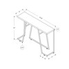 Look Laminate Console Table with Chrome Metal Legs, Modern Narrow Accent Table for Entryway, Living Room, Office - 4 of 4