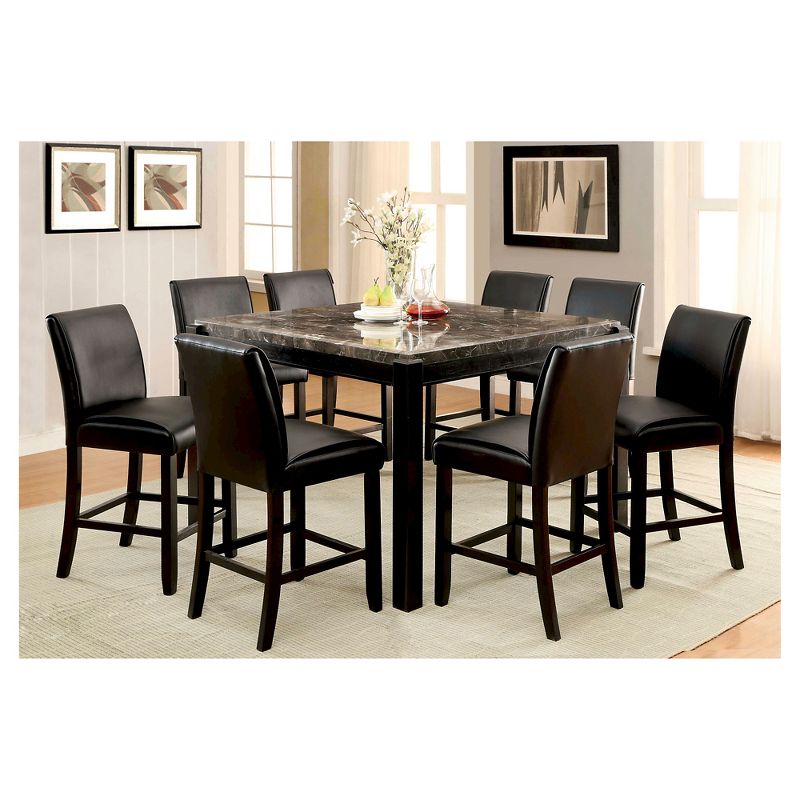 Set of 2 Bailey II Leatherette Parson Counter Height Barstools Black - HOMES: Inside + Out, 3 of 4