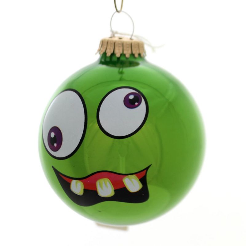Christmas By Krebs 3.25 In Monster Faces Ball Ornament Halloween Tree Ornaments, 1 of 2