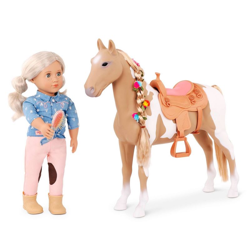 Our Generation Palomino Hair Play Horse Accessory Set for 18&#34; Dolls, 3 of 8