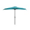 Westintrends 9Ft Half Round Umbrella with Half Resin Base Included for Outdoor Patio Window Shade Wall Balcony - 3 of 3