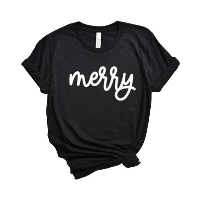Simply Sage Market Women's Merry Bold Cursive Puff Print Pajama Set