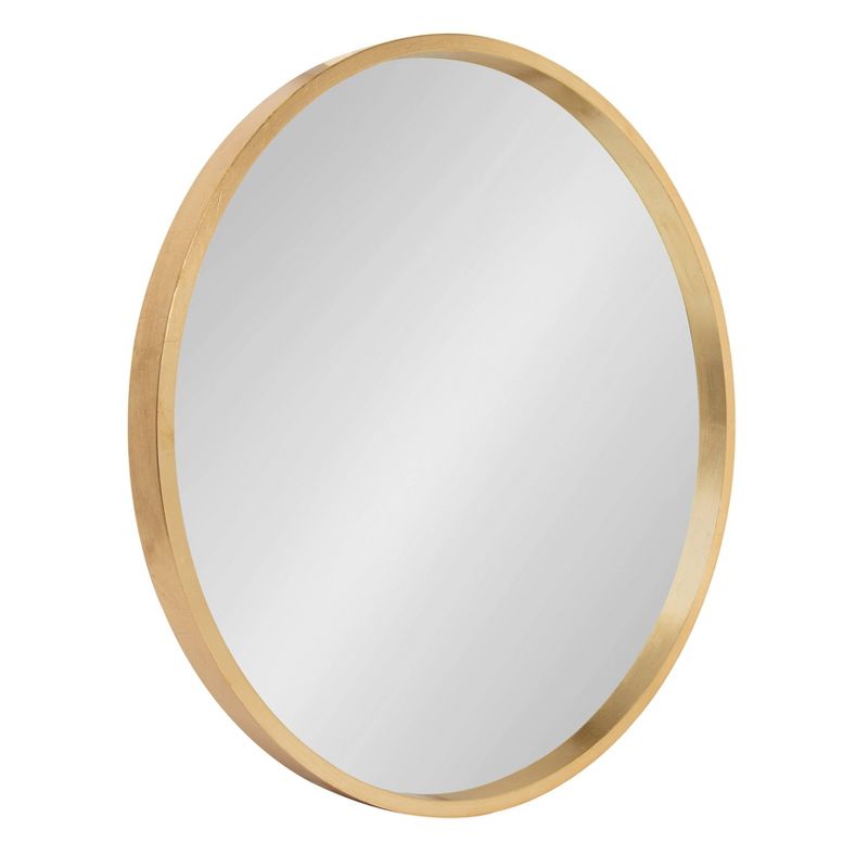 Travis Round Wood Accent Wall Mirror - Kate and Laurel All Things Decor, 1 of 13