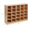 ECR4Kids 25 Cubby Mobile Tray Storage Cabinet, 5x5, Natural - 2 of 4